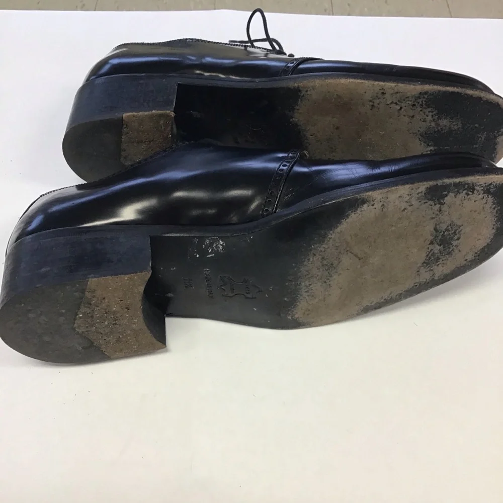 Todd‎ Welsh Black Leather Lace Up Oxfords Sz. 11.5
